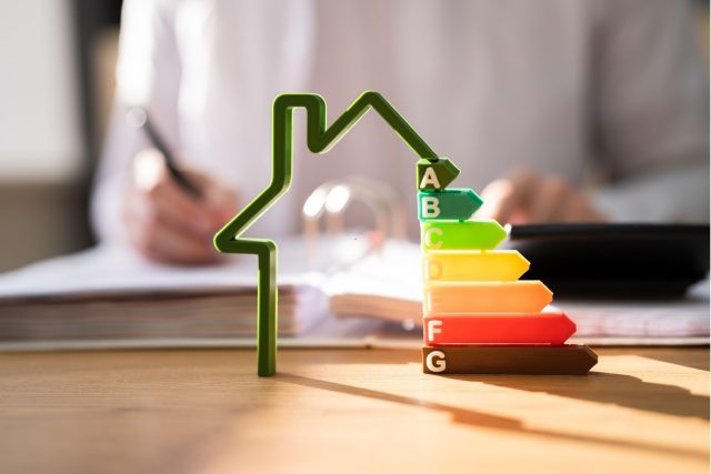 Símbolo de la eficiencia energética de una vivienda